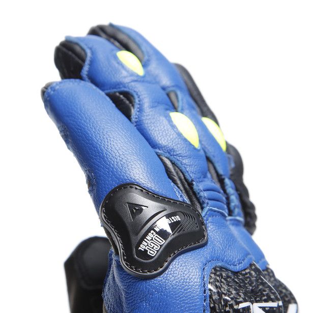 Dainese Carbon 4 Short Glove Blue Black Fluro Yellow 